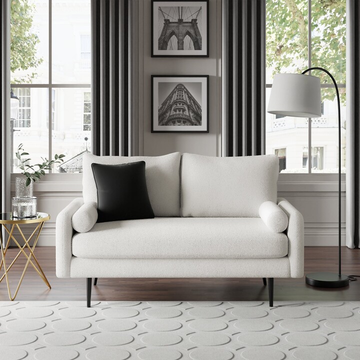 Dunelm Cassie Sherpa 2 Seater Sofa in a Box Ivory ShopStyle