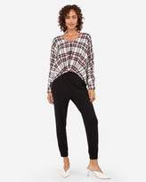 Thumbnail for your product : Express Plaid Deep V Flannel Top