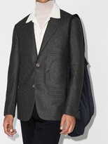 Thumbnail for your product : Fendi Single-Breasted Wool Blazer
