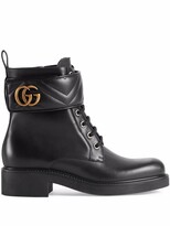 Thumbnail for your product : Gucci Logo-Plaque Ankle Boots
