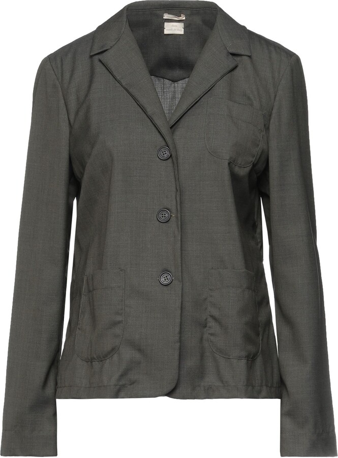 Massimo Alba Fleece Suit Jacket in Grey Womens Clothing Suits 