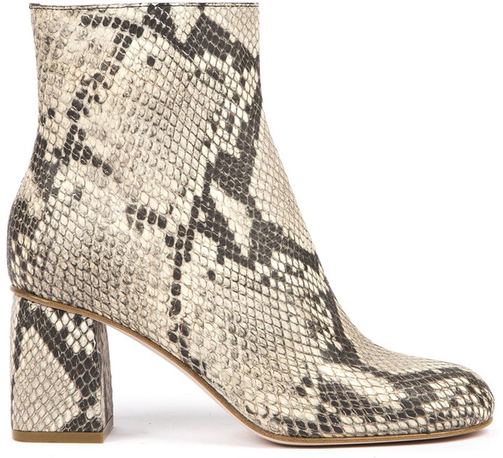 red snakeskin boots womens