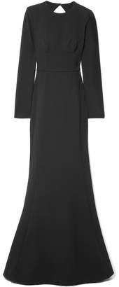 Rebecca Vallance Billie Open-back Crepe Gown - Black