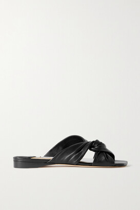 Jimmy Choo Narisa Knotted Leather Sandals - Black