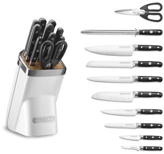 KitchenAid 11-Piece Professional Knife Block Set, Frosted Pearl