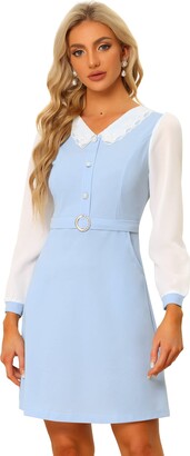  Ladyful Elegant Cotton Shirt Dress for Women A-line