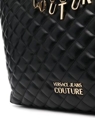 Versace Jeans Couture Womens Black Faux Leather Tote