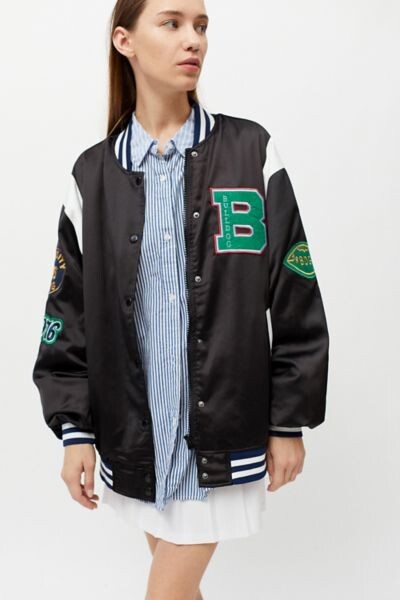 shiny varsity jacket