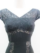 Thumbnail for your product : Calvin Klein Black Nuce Lace Illusion Long Black Formal Evening Gown Dress NEW