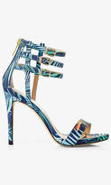 Thumbnail for your product : Express Triple Strap Tropical Runway Heel