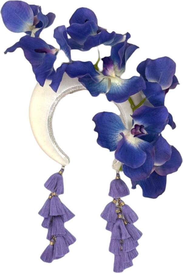 Julia Clancey Orchid Bloom Ivory Bluebell Chacha Band