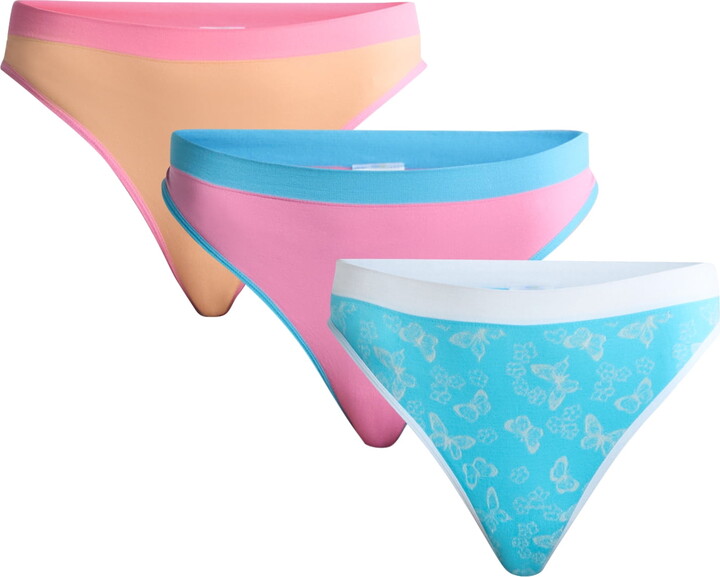 Way to Celebrate Women’s Seamless Thong Panties, 3-Pack, Sizes S-XXL