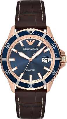 Emporio Armani Men's Brown Watches | ShopStyle