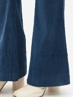 Acne Studios Cotton-blend Corduroy Flared-leg Trousers - Blue