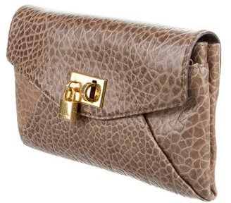 Marc Jacobs Leather Lock Clutch