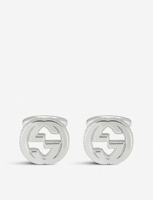 Gucci Interlocking G silver cufflinks