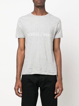 Saint Laurent reverse logo-print organic cotton T-shirt
