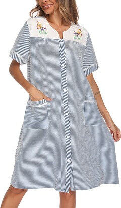 Cotton Housecoats For Women YOZLY House Dress For Women Short