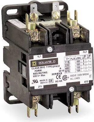 SQUARE D 8910DPA62V09 Definite Purpose Magnetic Contactor, 208V-240V AC, 2 P,