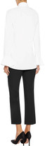 Thumbnail for your product : Iris and Ink Marianne Cropped Crepe Flared Pants