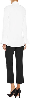 Iris and Ink Marianne Cropped Crepe Flared Pants