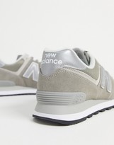 Thumbnail for your product : New Balance 574 sneakers in dark grey suede