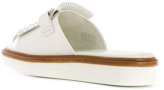 Tod's Double T fringed sliders