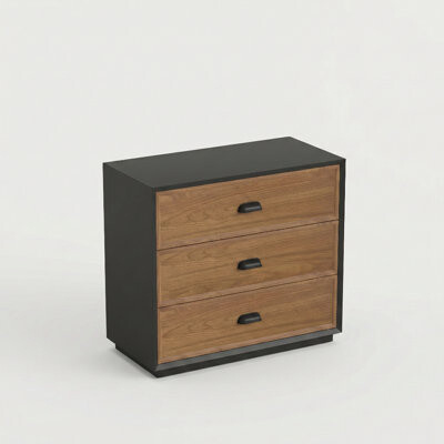 Luck Live 31.49 Inch 3 Drawer Dresser Wood Storage Cabinet For Bedroom Living Room Entryway