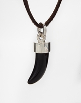 Thumbnail for your product : Seven London Horn Necklace In Sterling Silver