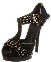 Thumbnail for your product : Fendi Embellished Suede Sandals