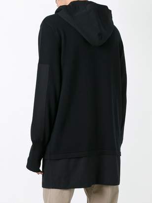 Helmut Lang layered hooded jumper