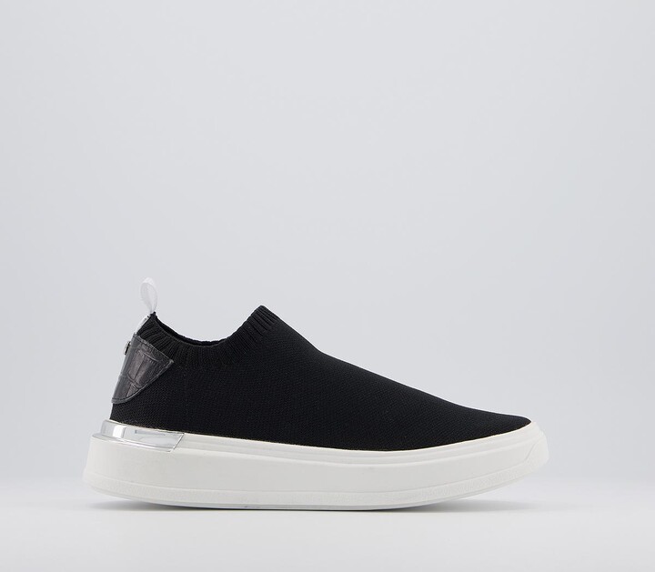 Office Florentine Knitted Slip On Trainers Black Knit ShopStyle