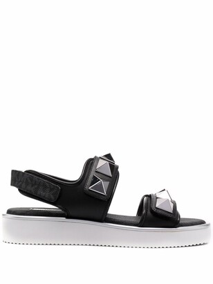 michael kors black and white sandals