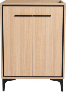 Jims Maison 24'' Modern Bathroom Vanity With 2 Soft Closing Doors, Ample Storage, And Durable Engineering Wood Frame For Elegant Bathrooms