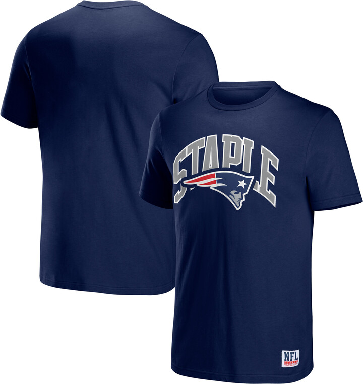 Staple Men's NFL x Navy New England Patriots Logo Lockup T-Shirt