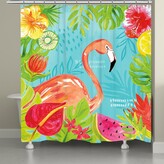 Thumbnail for your product : Laural Home Tutti Fruity Flamingo Shower Curtain