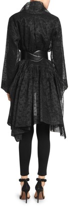 Alaia Silk Organza Floral Topper Dress