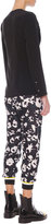 Thumbnail for your product : Marni Bethany Elastic-Waist Cuffed Printed Pants, Black/White