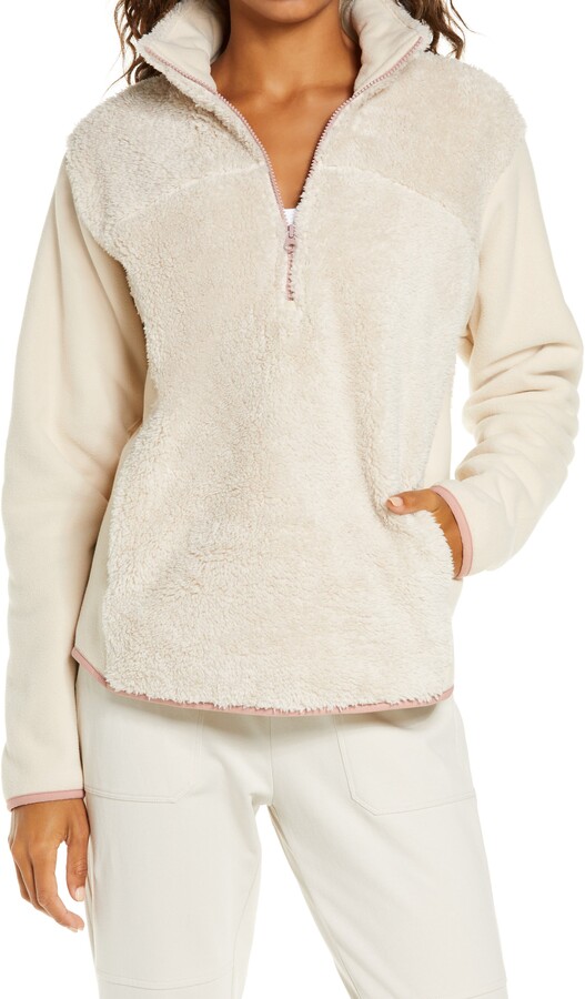 fluffy fleece quarter zip