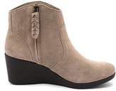 Thumbnail for your product : Crocs Leigh suede wedge bootie Black Boots Womens Shoes Casual Ankle Boots