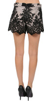 Thumbnail for your product : Alice + Olivia Lace Shorts in Black/Nude