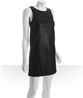Thumbnail for your product : Wyatt black faux leather 'Leah' shift dress