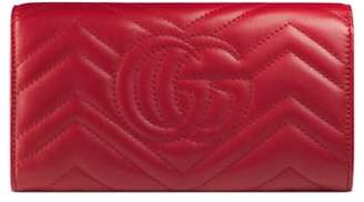 Gucci GG Marmont Matelasse Leather Continental Wallet