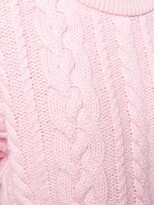 Thumbnail for your product : AMI Paris Crew Neck Cable Knit Oversize Sweater