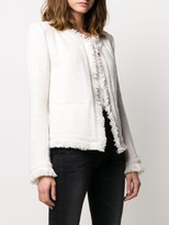 Thumbnail for your product : IRO Aley frayed-trimmed tweed jacket