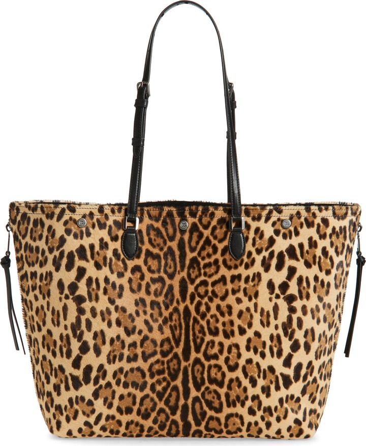 Dolce & Gabbana Shopping Leopard Print Genuine Calf Hair Tote