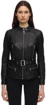 Thumbnail for your product : Belstaff Molly Belted Leather Biker Jacket