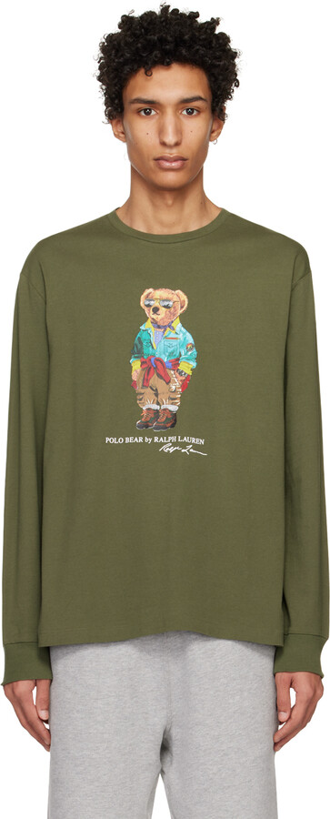 Polo Ralph Lauren Green Polo Bear Long Sleeve T-Shirt - ShopStyle