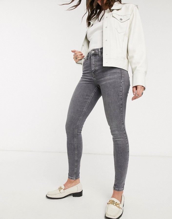 Topshop Jamie jeans in gray - ShopStyle