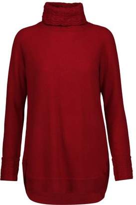 Magaschoni Cable Knit-Trimmed Cashmere Turtleneck Sweater